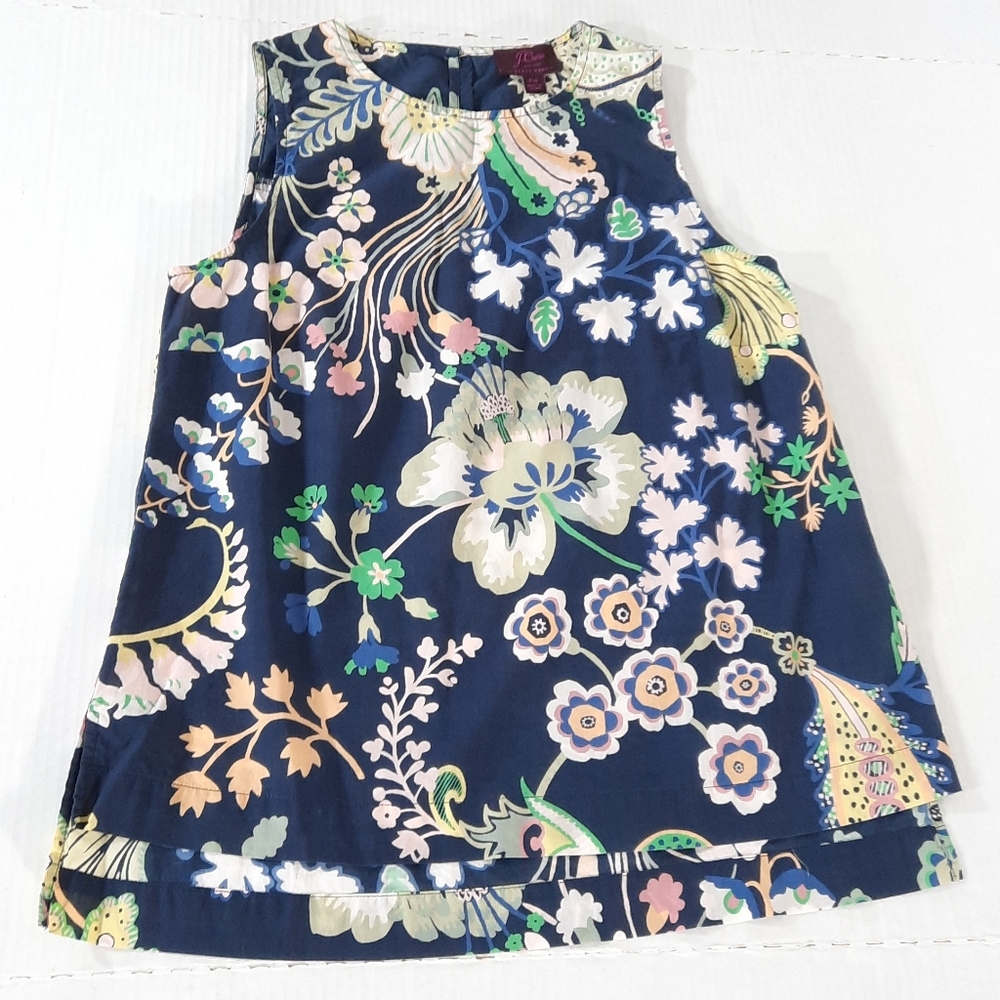 J Crew Liberty Fabric Symphony Floral Sleeveless Top